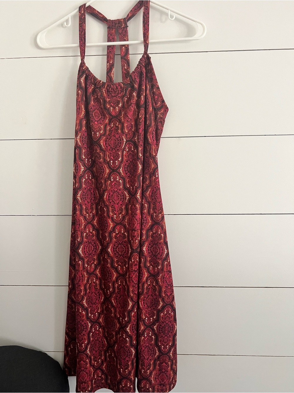 Prana Burgundy Paisley Maxi Dress